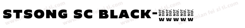 stsong sc black字体转换